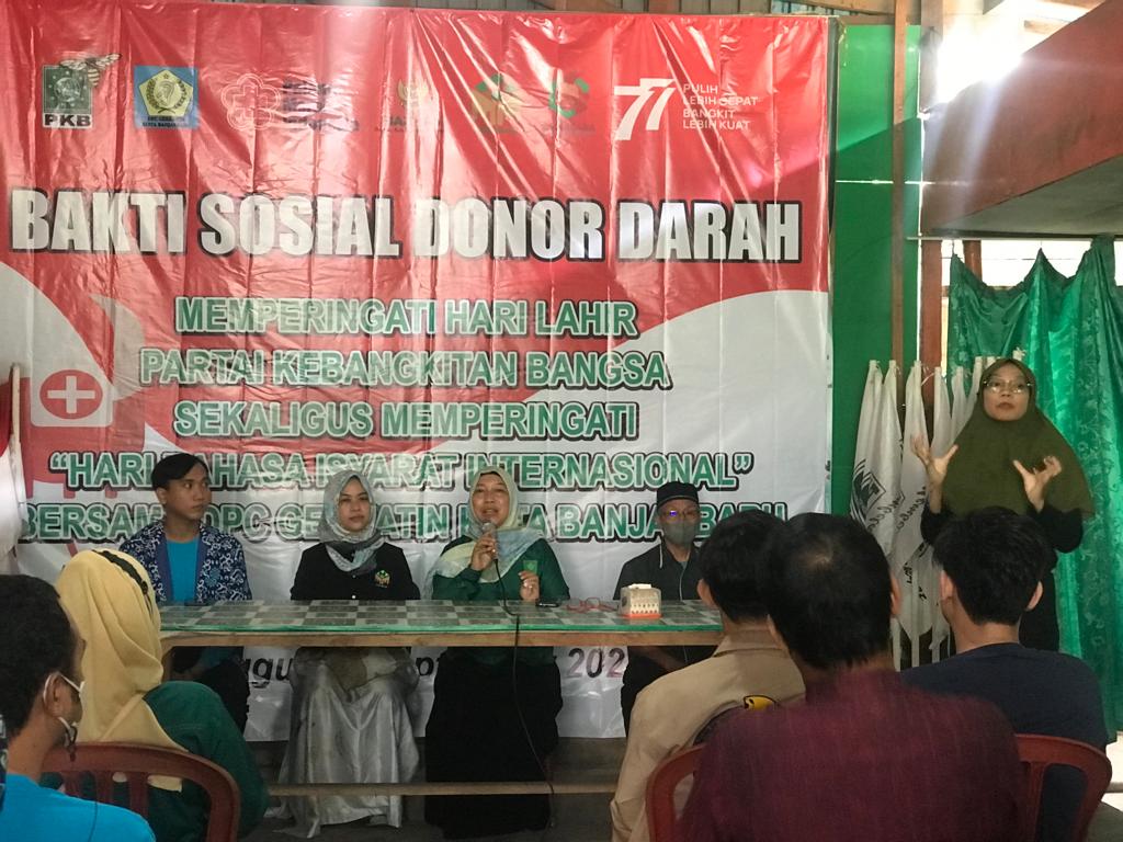 DE76C3C2-A34C-4CFA-83D6-FD08DBF55FDA DPC PKB KOTA BANJARBARU, GANDENG PENYANDANG TUNARUNGU DALAM AKSI SOSIAL: BUKTI KAMI BISA