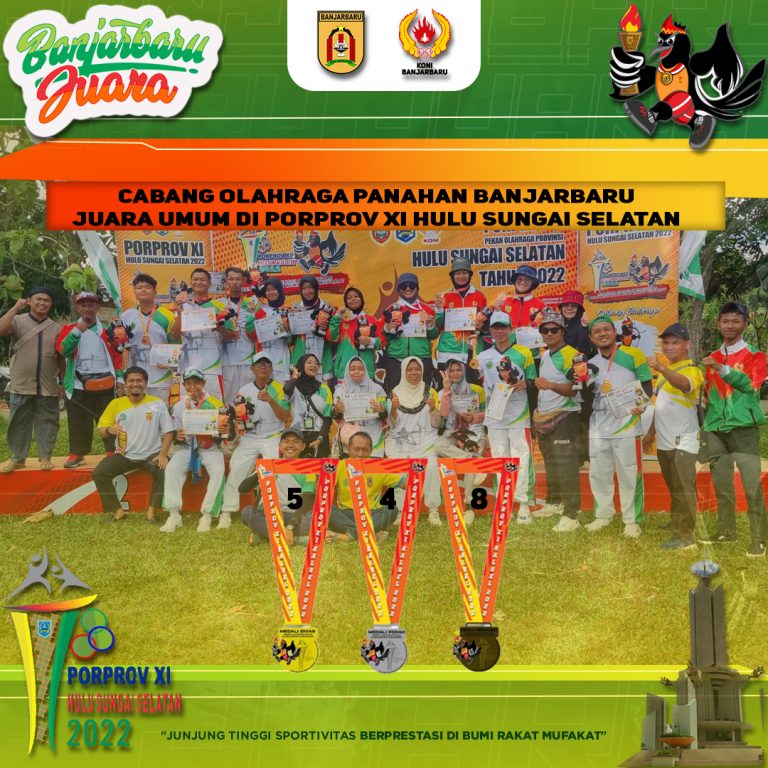 TAK HANYA PANJAT TEBING, CABOR PANAHAN BANJARBARU BORONG MEDALI DI PORPROV 2022