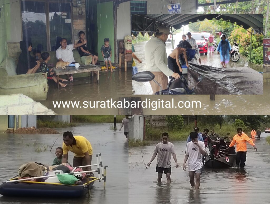 GUNTUNG MANGGIS UJUNG TERENDAM, WARGA TERISOLIR DIEVAKUASI