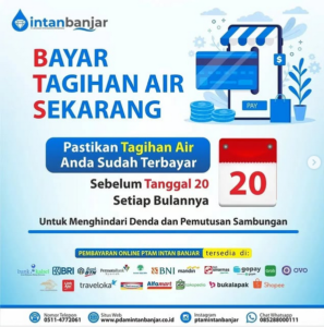 Screenshot 2025 03 03 at 22 00 49 PT. Air Minum Intan Banjar Jangan Lupa Bayar Tagihan Tepat Waktu Sebelum Tanggal 20 Setiap Bulannya. pdamintanbanjar Instagram