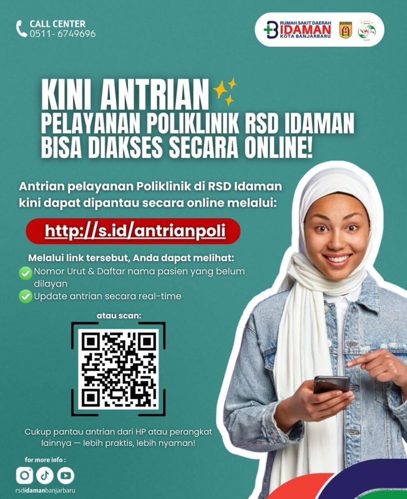 RSD IDAMAN BANJARBARU LUNCURKAN LAYANAN PEMANTAUAN ANTRIAN POLIKLINIK SECARA ONLINE