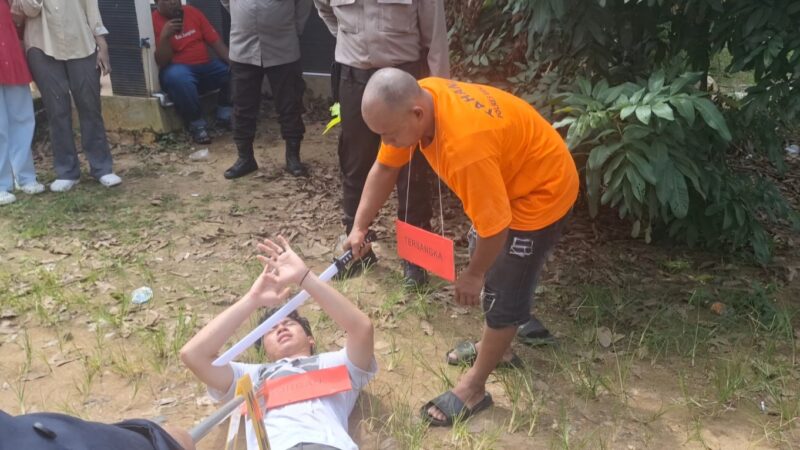 36 ADEGAN REKONSTRUKSI UNGKAP JEDA WAKTU, POLISI TEGASKAN PEMBUNUHAN PUMPUNG BERENCANA