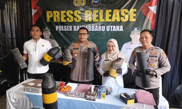 PENCURI BOLLARD DI BANJARBARU TERTANGKAP TANGAN, KERUGIAN CAPAI RP233 JUTA