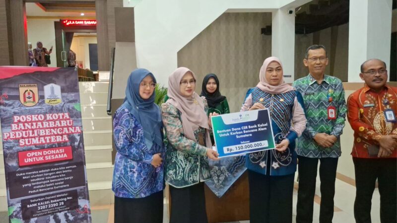 SOLIDARITAS WARGA BANJARBARU MENJANGKAU SUMATRA, DONASI RATUSAN JUTA DISALURKAN LEWAT APEKSI