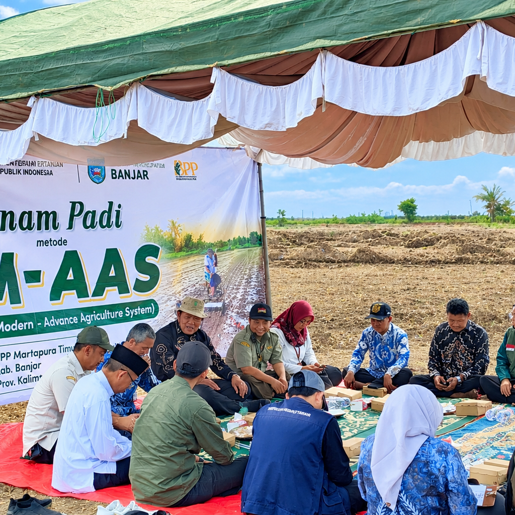 PERDANA DI BANJAR, PERTANIAN MODERN PM-AAS DITARGET DONGKRAK PRODUKSI PADI HINGGA 8 TON PER HEKTARE 1 1001582301